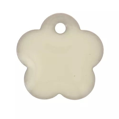 Zecchini a fiore in metallo e resina epossidica 10 mm - Crema x10