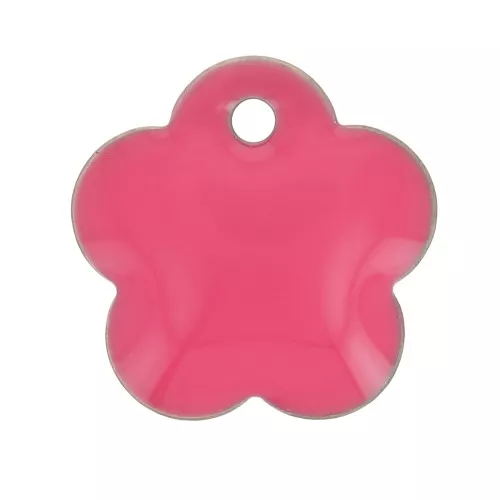 Zecchini in metallo e resina epossidica 10 mm - Rosa fluorescente x10