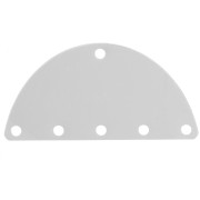 Accessorio di tessitura e montaggio a mezzaluna 15x30 mm - Argento x1|raw }}