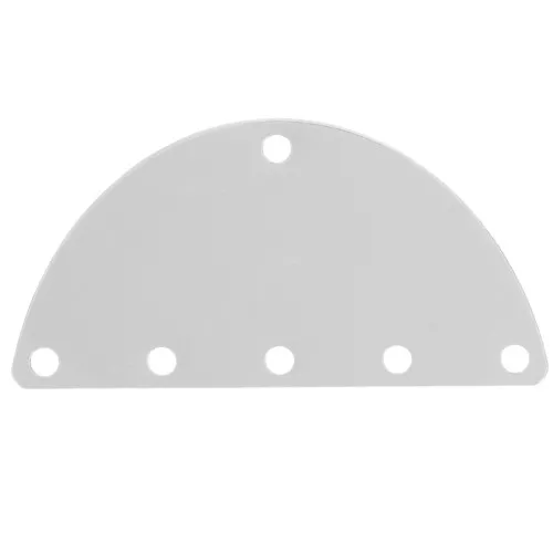 Accessorio di tessitura e montaggio a mezzaluna 15x30 mm - Argento x1