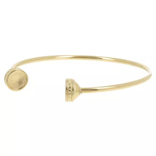 Bracciale da 185 mm - per cabochon da 8 mm - acciaio inossidabile Dorato 304L x1