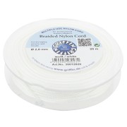 Filo di giada - Filo di nylon intrecciato europeo Griffin 2 mm - Bianco x20m