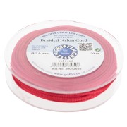 Filo di giada - Filo di nylon intrecciato europeo Griffin 2 mm - Rosso x20m