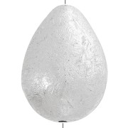 CCB 24x18 mm - Perla in plastica effetto striato - Argentato x1|raw }}