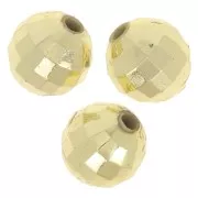 Perle sfaccettate rotonde - sfere sfaccettate in acrilico da 8 mm - Dorato x15