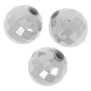 Argentato - Perle sfaccettate rotonde - sfere sfaccettate in acrilico da 8 mm - Argentato x15 Perle sfaccettate rotonde - sfere sfaccettate in acrilico da 8 mm - Argentato x15