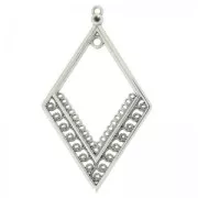 Separatore losange 62x36 mm Placcatura argento antico x1