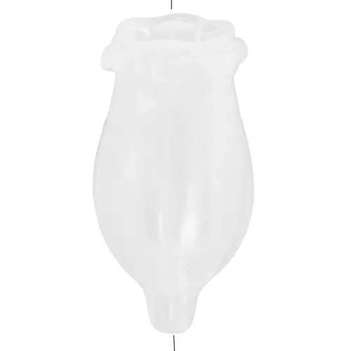 Perla fiore acrilica 19x10 mm - Bianco trasparente x1