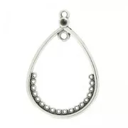 Separatore goccia 40x27 mm Placcatura argento antico x1