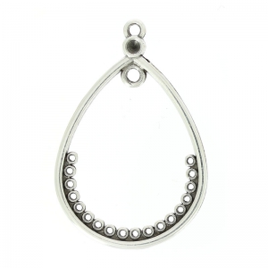 Separatore goccia 40x27 mm Placcatura argento antico x1