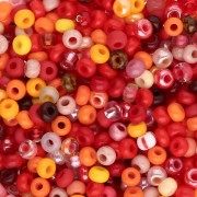 Perla Preciosa 8/0 3 mm - Mix arancione - rosso x 20 g