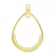 Separatore goccia 40x27 mm Dorato con oro fino con oro fino x1