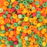 Preciosa Perle di semi 8/0 3 mm - Mix Arancione - Verde x20g|raw }}