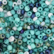 Perla Preciosa 8/0 da 3 mm - Mix turchese x20 g