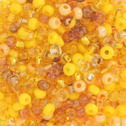 Preciosa Perle di semi 8/0 3 mm - Mix Giallo x20g