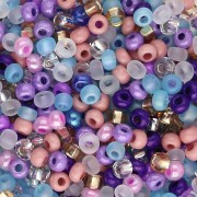 Perla Preciosa 8/0 3 mm - Mix blu - viola - rosa x 20 g