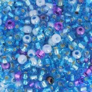 Preciosa Perle di semi 8/0 3 mm - Mix Blu - Viola x20g