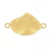 Separatore conchiglia 2 anellini mm. 25 Dorato con oro fino con oro fino x1