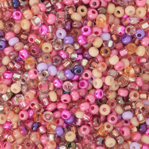 Perle di semi Preciosa 11/0 2 mm - Mix Rose - Nude x20g