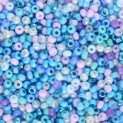Perla Preciosa 11/0 2 mm - Mix multicolore blu - Lilla x 20 g