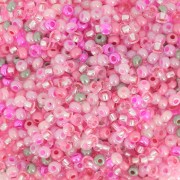 Perla Preciosa 11/0 2 mm - Mix rosa - grigio x 20 g