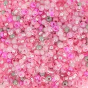 Preciosa Perles rocailles 11/0 2 mm - Mix Rose - Gris x20g