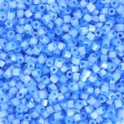 Blu - Preciosa Perles rocailles Two Cuts 11/0 2 mm - Alabaster White Lined Blue Sfinx x20g Preciosa Perles rocailles Two Cuts 11/0 2 mm - Alabaster White Lined Blue Sfinx x20g