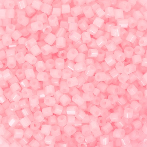 Perla Preciosa Two Cuts 11/0 2 mm - Bianco alabastro con bordino rosa chiaro Sfinx x20g