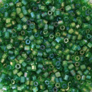 Perla Preciosa Two Cuts 11/0 2 mm - Verde trasparente arcobaleno x 20 g