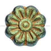 Perle di vetro da 18 mm - Jet Gold x4|raw }}