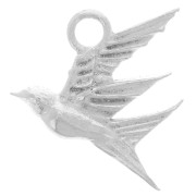 Ciondolo a forma di rondine 13,5x12 mm - Argento 925 x1