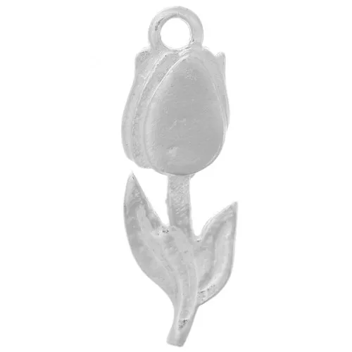 Ciondolo fiore di tulipano 20x7 mm - Argento 925 x1