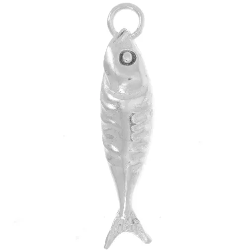 Ciondolo a forma di pesce 25x6 mm - Argento 925 x1