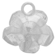Ciondolo fiore rosa 14 mm - Argento 925 x1