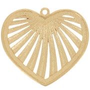 Ciondolo a cuore traforato 19x21 mm - Dorato con oro fino x1