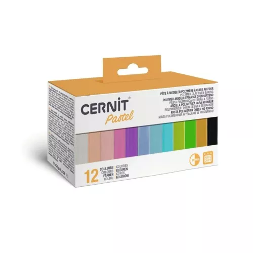 Assortimento di 12 colori pastello Cernit Paste x1