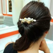 Fermaglio per capelli 67x37 mm Dorato x1