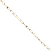 Catena resina epossidica 3,8 mm - Acciaio inossidabile 201 Dorato - Bianco x1m|raw }}