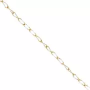 Catena resina epossidica 3,8 mm - Acciaio inossidabile 201 Dorato - Bianco x1m