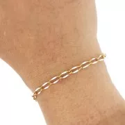 Catena resina epossidica 3,8 mm - Acciaio inossidabile 201 Dorato - Bianco x1m