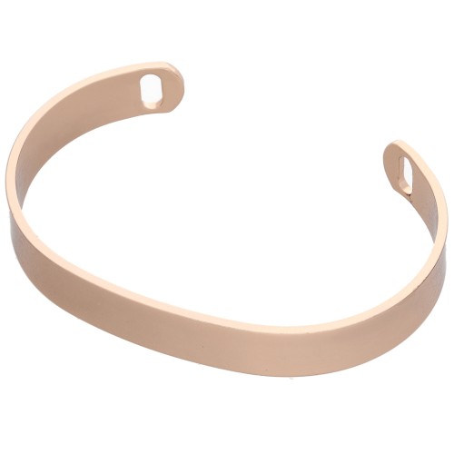 Bracciale ovale a 2 fori 16 cm - Dorato rosa x1