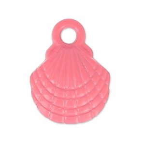 Ciondolo tinto conchiglia 10x13 mm Fragola x1