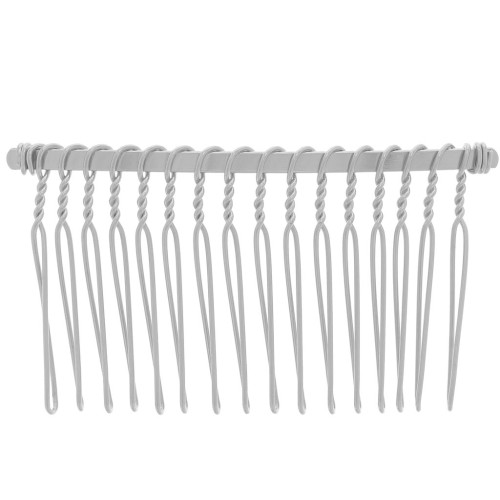 Fermaglio per capelli 62x35 mm - Argento x1