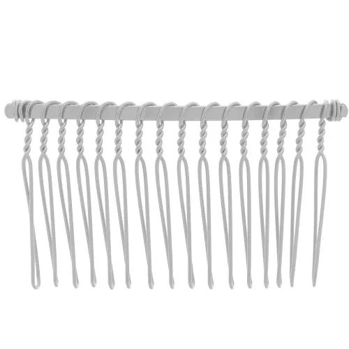 Fermaglio per capelli 62x35 mm - Argento x1