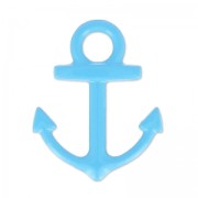 Ciondolo tinto ancora 15x18 mm Blu x1