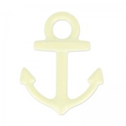 Ciondolo tinto ancora 15x18 mm Giallo Tenue x1