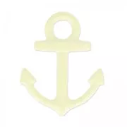 Ciondolo tinto ancora 15x18 mm Giallo Tenue x1