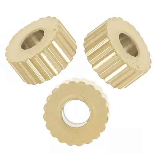 Perle striate da 4 mm - acciaio inossidabile 304L Dorato x6