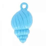 Ciondolo tinto conchiglia 24x13 mm Blu x1
