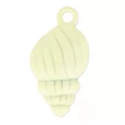 Ciondolo tinto conchiglia 24x13 mm Giallo Tenue x1